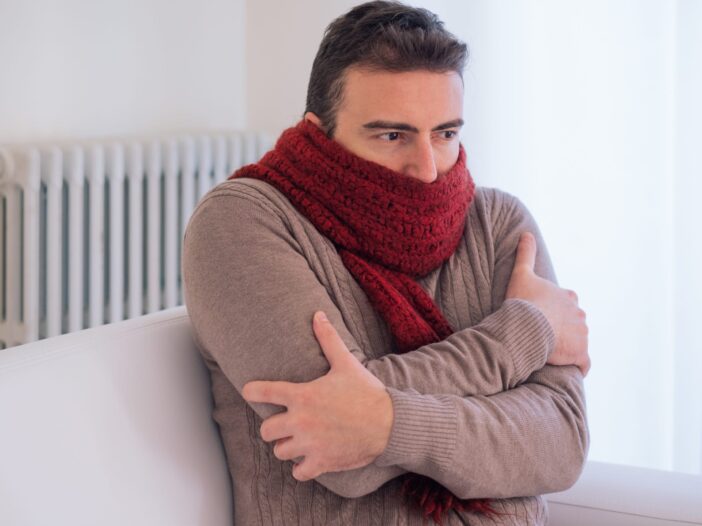 Man Cold in House