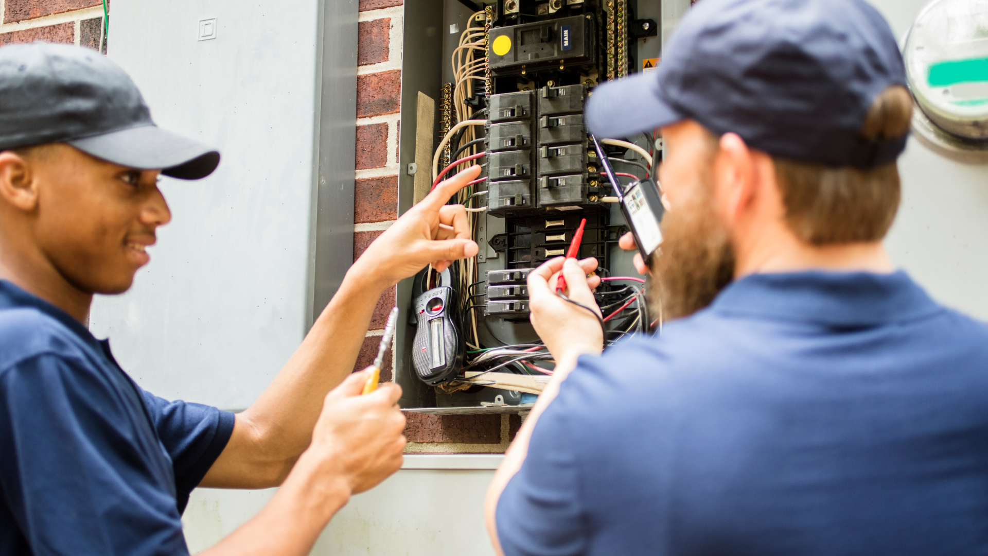 Electricians making repairs